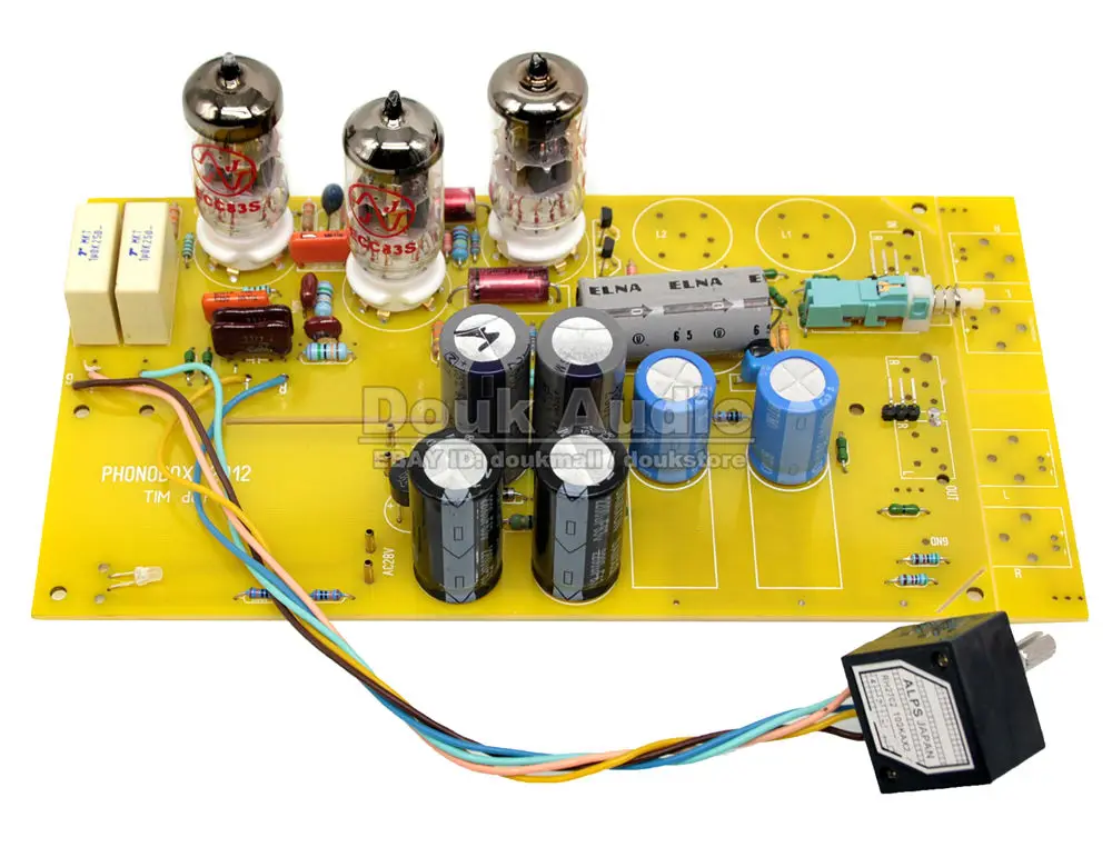 DoukAudio Phono предусилитель мм поворотные панели 12AX7 Труба Предусилитель
