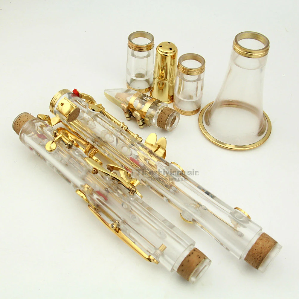 clear clarinet kit Bb key real gold plated parts new | Спорт и развлечения