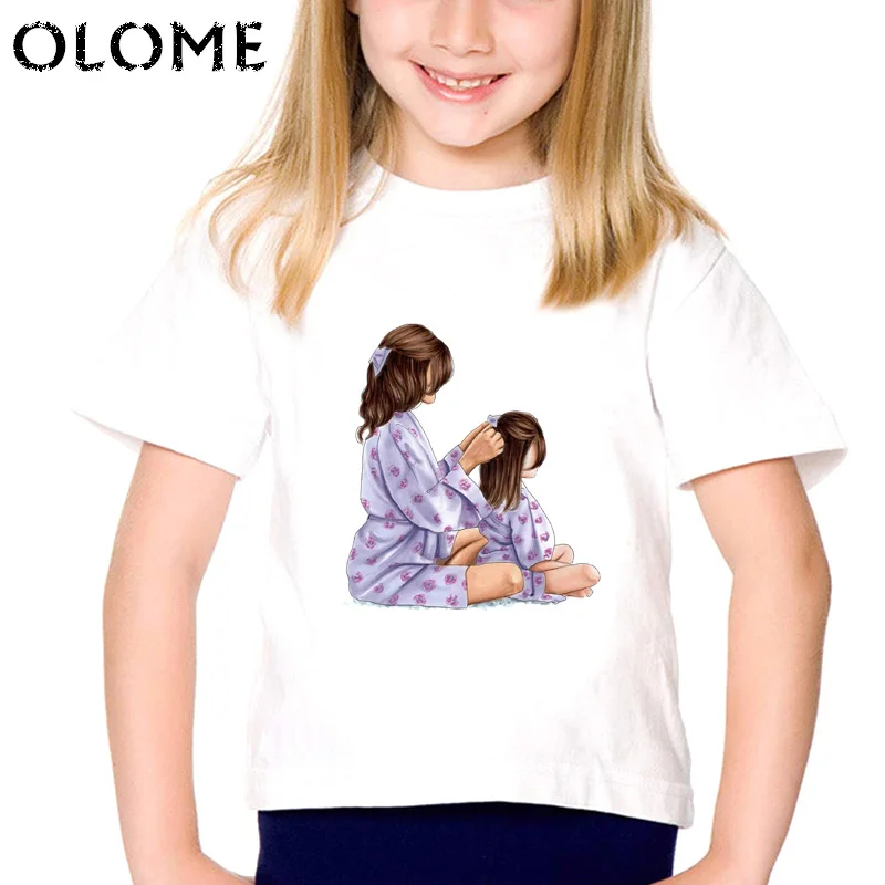 Футболки с надписью Super Mom/kids/girl забавные повседневные милые футболки Love для мамы