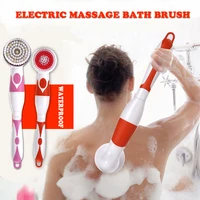 new 4 in 1 electric bath brush long handle waterproof body cleansing brush massage home shower clean spa system health care