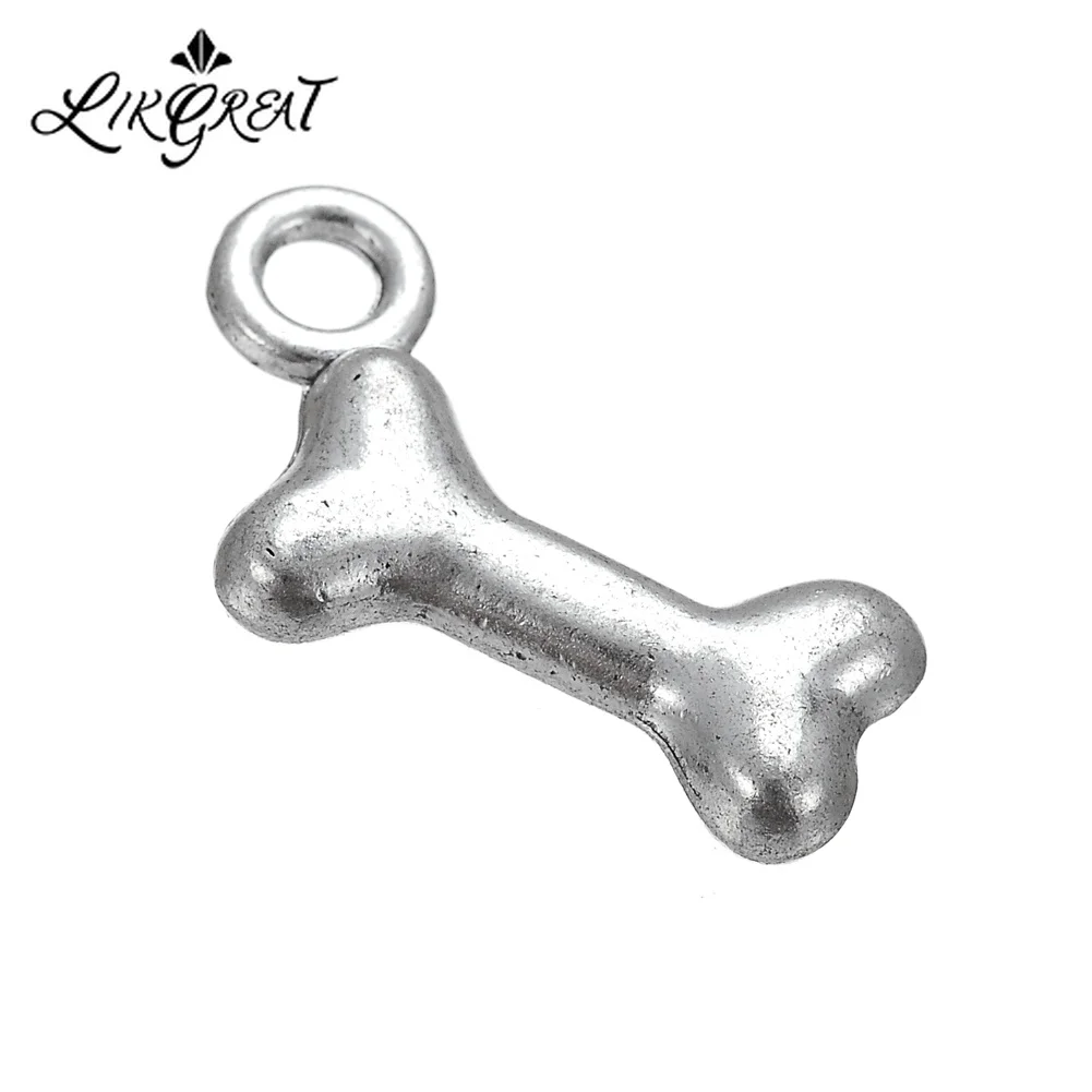 LIKGREAT Мини милый талисман в виде собачьей кости кулон для изготовления ожерелья