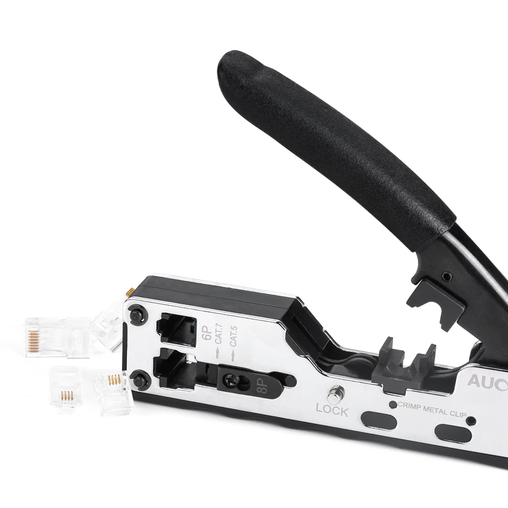 Обжимной инструмент AUCAS RJ45 многофункциональный зажим для кабеля Cat7 Cat6a 8p8c|Сетевые