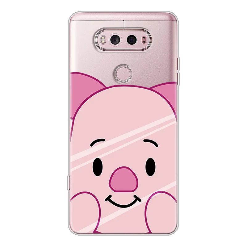PJZHU С милым мультипликационным принтом для LG G4 G5 G6 Q6 K4 K5 K8 K10 V20 V30 X Мощность 2 G8 чехол thinq силиконовый ультра прозрачный мягкий силиконовый чехол из ТПУ с отделениями для карт Coque - Цвет: PJZHU