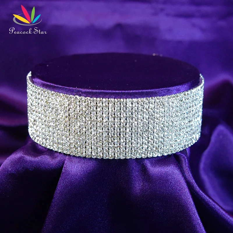 Колье-чокер с павлиньими звездами для свадебных торжеств и выпускного вечера 12