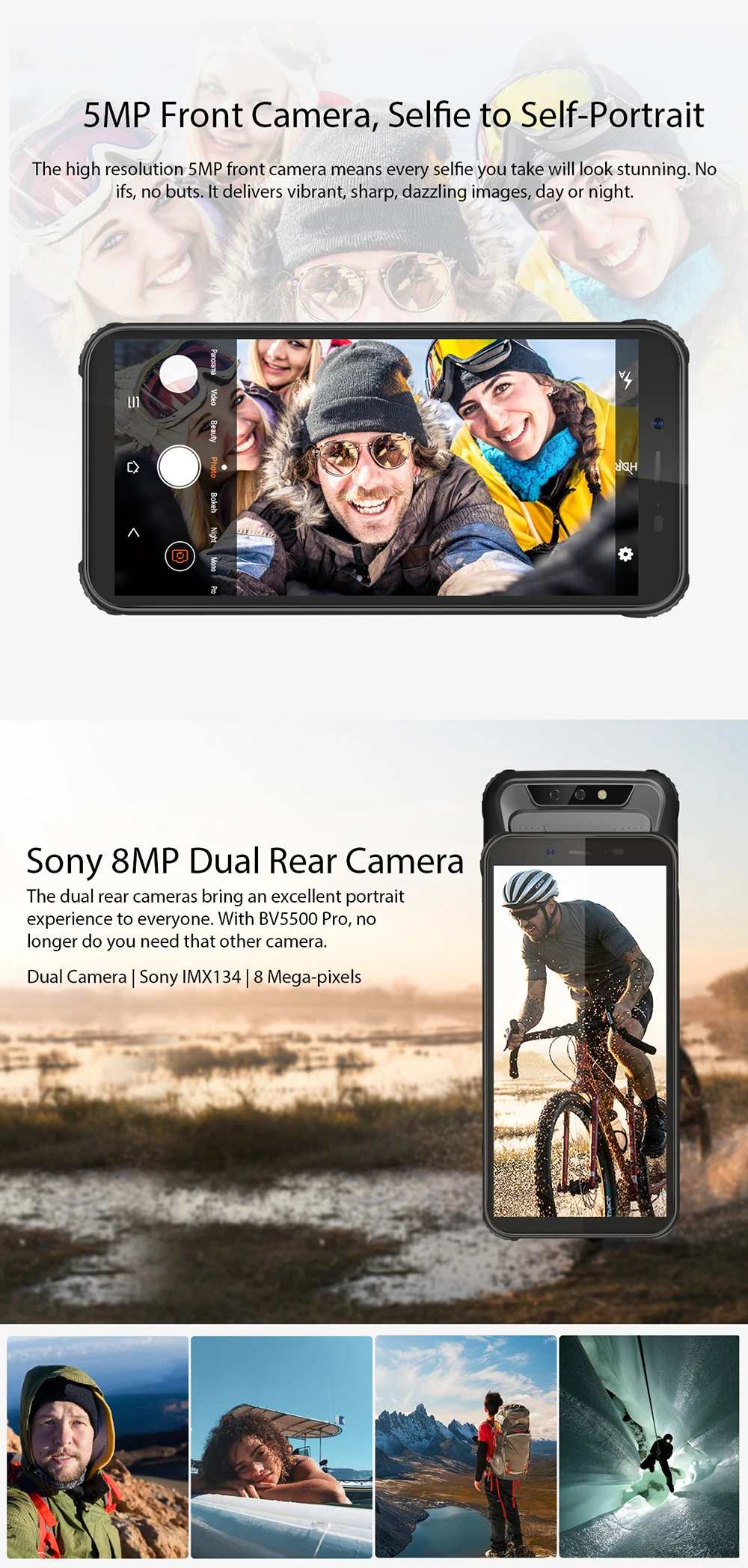 Blackview BV5500 Pro смартфон IP68 Водонепроницаемый 5," HD+ Android 9,0 3 Гб 16 Гб мобильный телефон 8,0 МП камера NFC прочный 4400 мАч