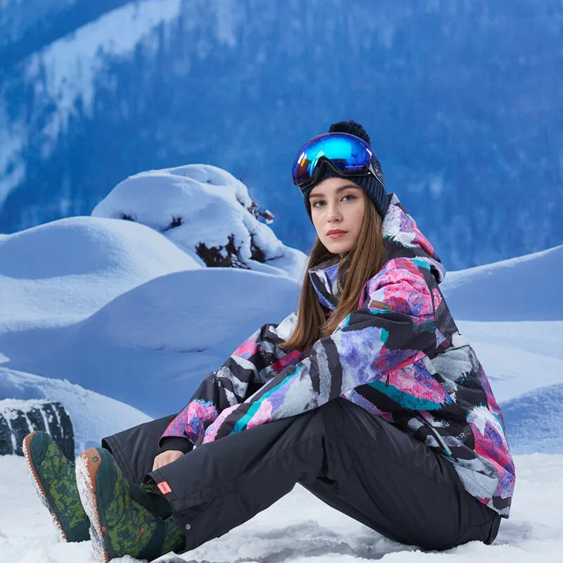 Ski Suit Female Womens Gsou Snow Winter Jackets Pants Woman Jacket Sport Manteau Femme Hiver Esqui Snowboarding Blouson Fille | Спорт и