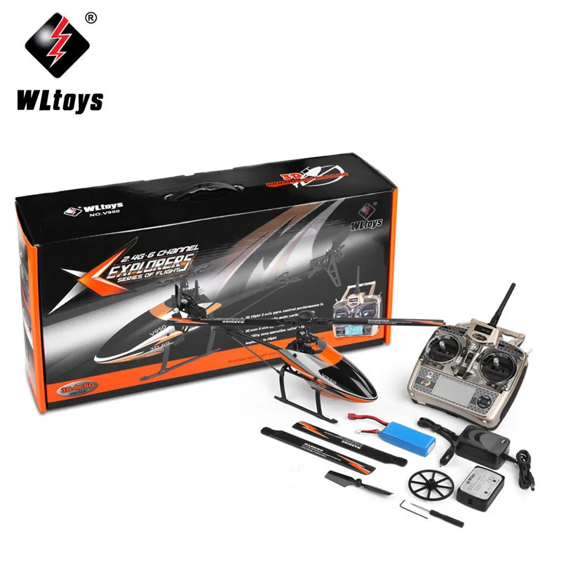 (В наличии) оригинальный WLtoys V950 большой вертолет с бесщеточным двигателем 2 4G 6CH 3D6G