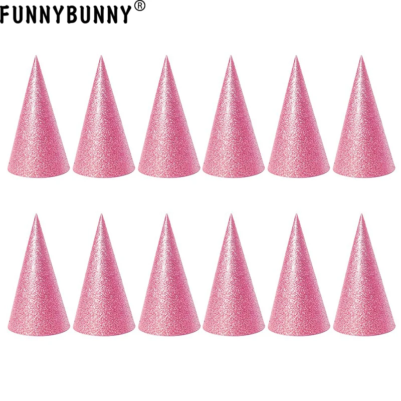 FUNNYBUNNY 12 шт. блестящие шляпы для вечеринок на день рождения детей и взрослых