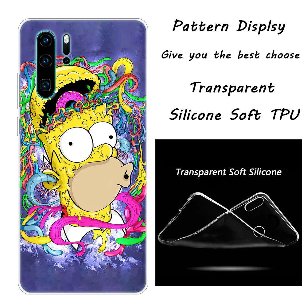 012 Homer Simpson Мягкий силиконовый чехол для телефона huawei P30 P20 Pro P10 P9 P8 Lite P Smart Z Plus NOVA 3 3i Модный чехол - Цвет: 012