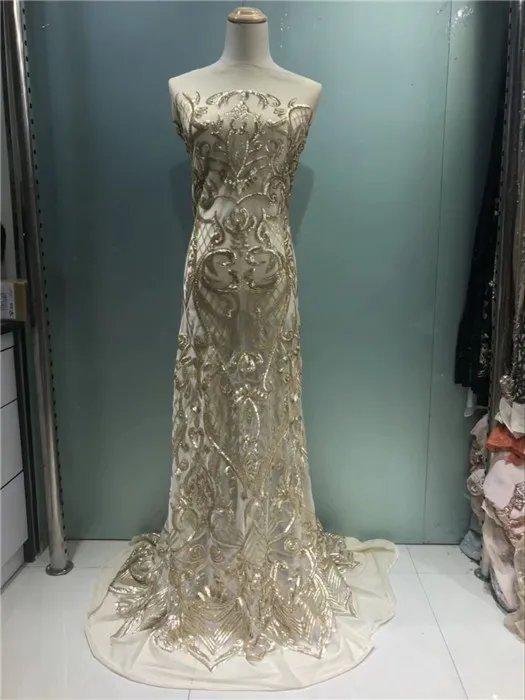 

Elegant evening dress material French tulle net lace fabric with sequins GN119(5yards/lot) many other color