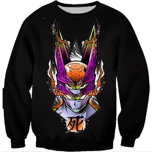 Толстовки с капюшоном PLstar Cosmos Dragon Ball z детские толстовки с 3D капюшоном для мальчиков худи с принтом аниме Гоку детский пуловер с круглым вырезом черный с капюшоном - Цвет: kids sweatshirt