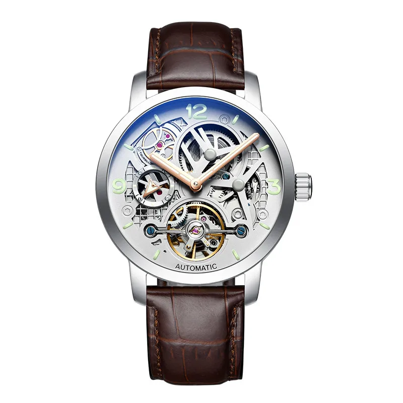 AILANG качество часы дизайн автоматические Топ бренд tourbillon кожаные часы для мужчин montre homme техника дизель часы для мужчин - Цвет: 5