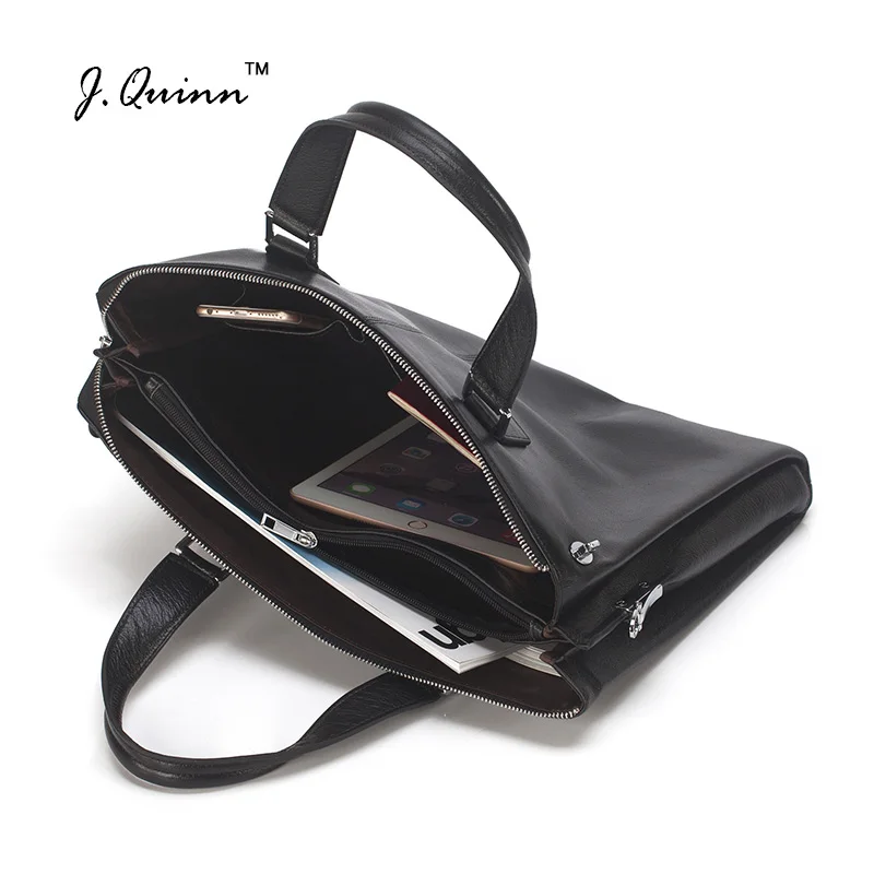 Мужской деловой портфель J.Quinn из натуральной кожи модные брендовые сумки для