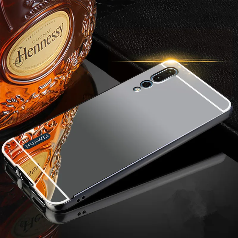 For Huawei P20 Lite Case Luxury Gold Mirror Protective Back Cover Phone p20 Pro p 20 Coque |