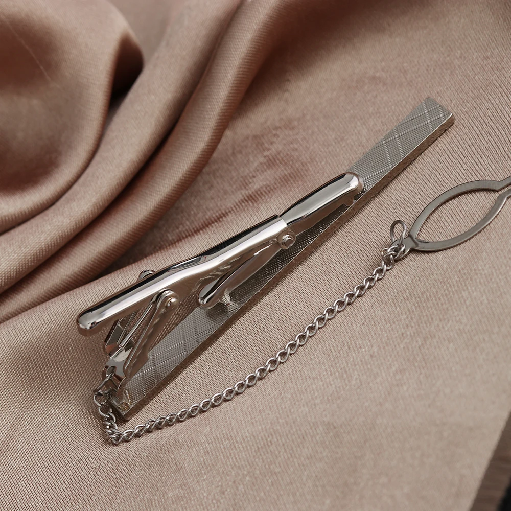 1 шт. мужской металлический зажим для галстука из Сплава Модный Серебряный