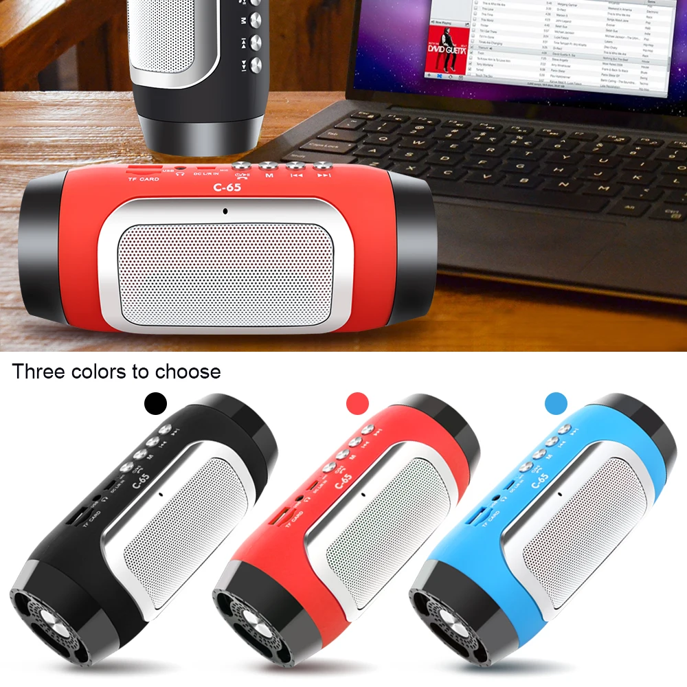 C-65 HIFI Портативный беспроводной Bluetooth динамик стереозвуковая панель TF FM радио