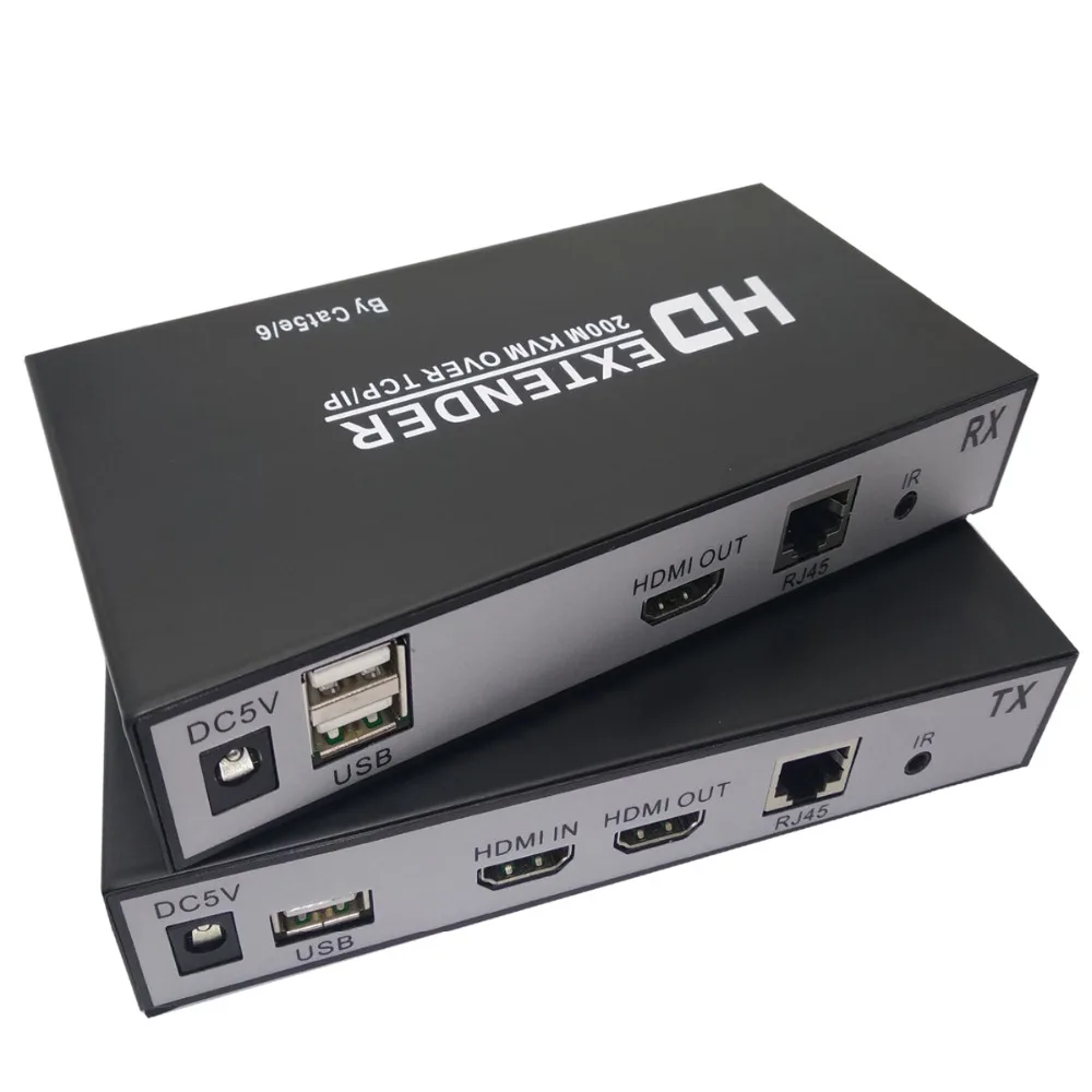 EC200K HDMI KVM удлинитель 200 м/656FT по TCP/IP от Cat5e/6 поддержка 1080P os12 |