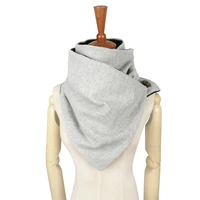 couverture designer fashion winter warm men button scarf wool cotton unisex herringbone chevron ring scarf women infinity scarf