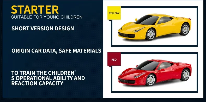 Rastar лицензированный 1:24 Ferrari 458 Italia беспроводной пульт дистанционного управления гоночный автомобиль игрушки 46600 Рождественский подарок