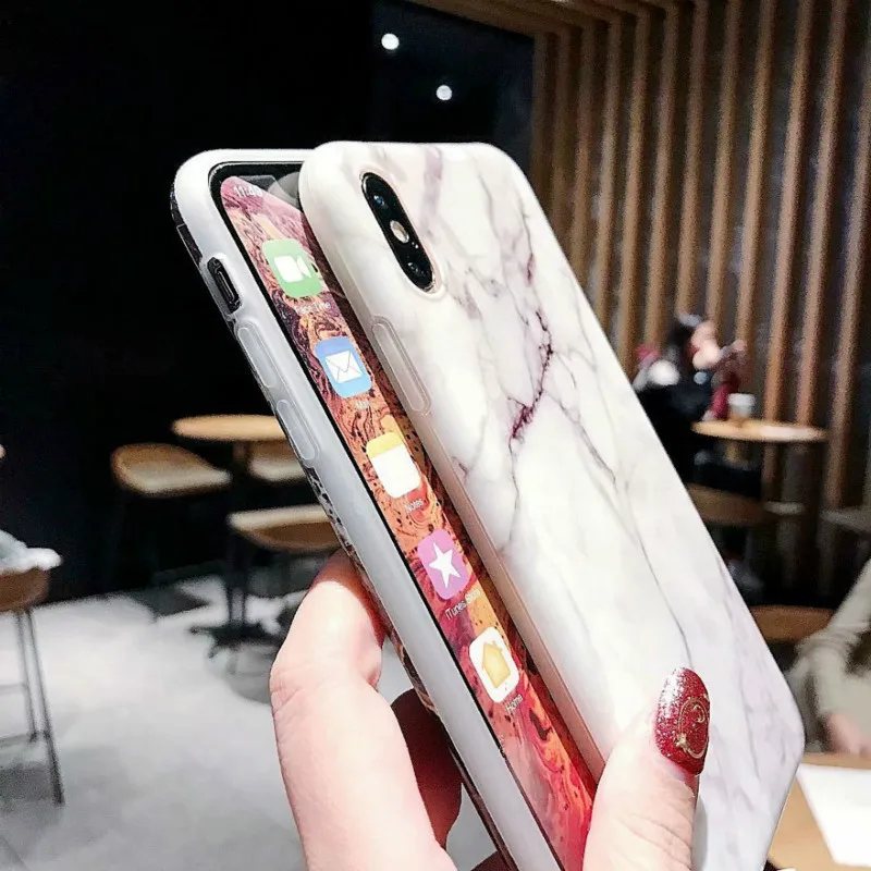 Мраморный чехол для телефона iPhone 7 Чехол 6 6s XS Max роскошный мраморный 8 Plus X XR Мягкий