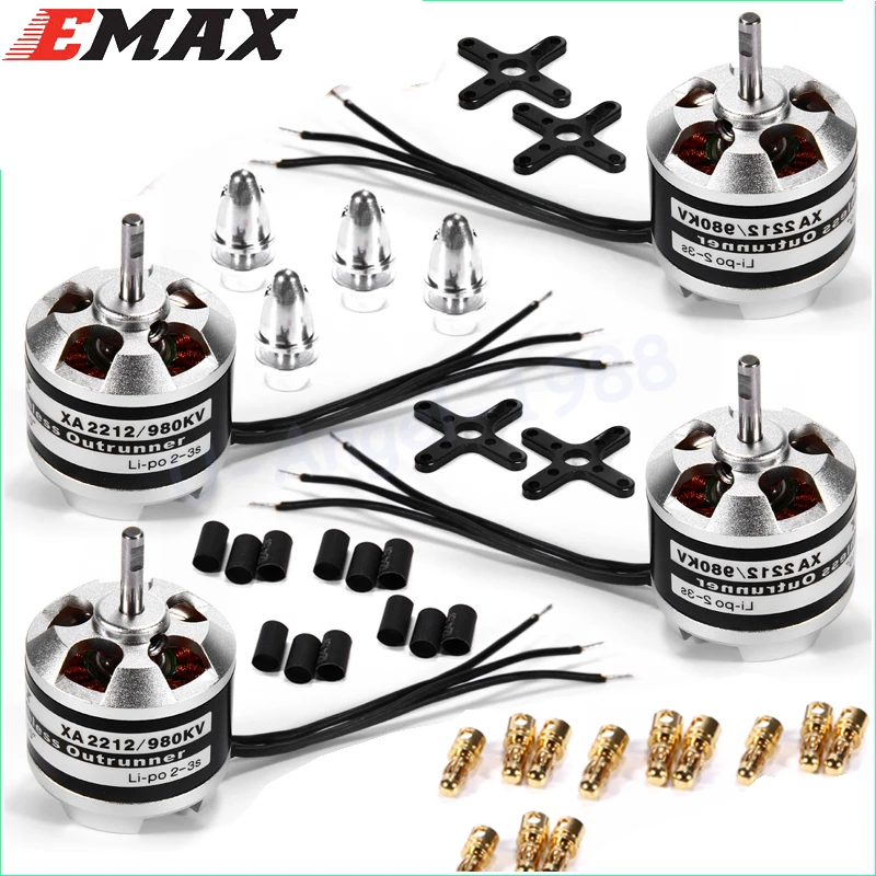 4 компл./лот оригинальный Emax XA2212 820KV 980KV 1400KV 3S бесщеточный двигатель для Mini 250 280 FPV