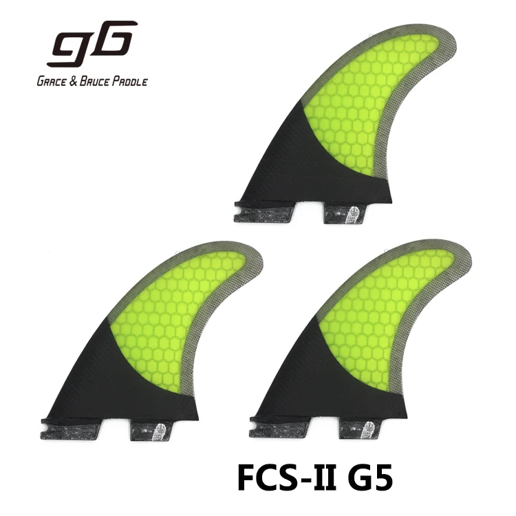 Углеродного волокна доски для серфинга соты серфинга плавники FCS II плавники G5 Средний Размеры Панели плавники