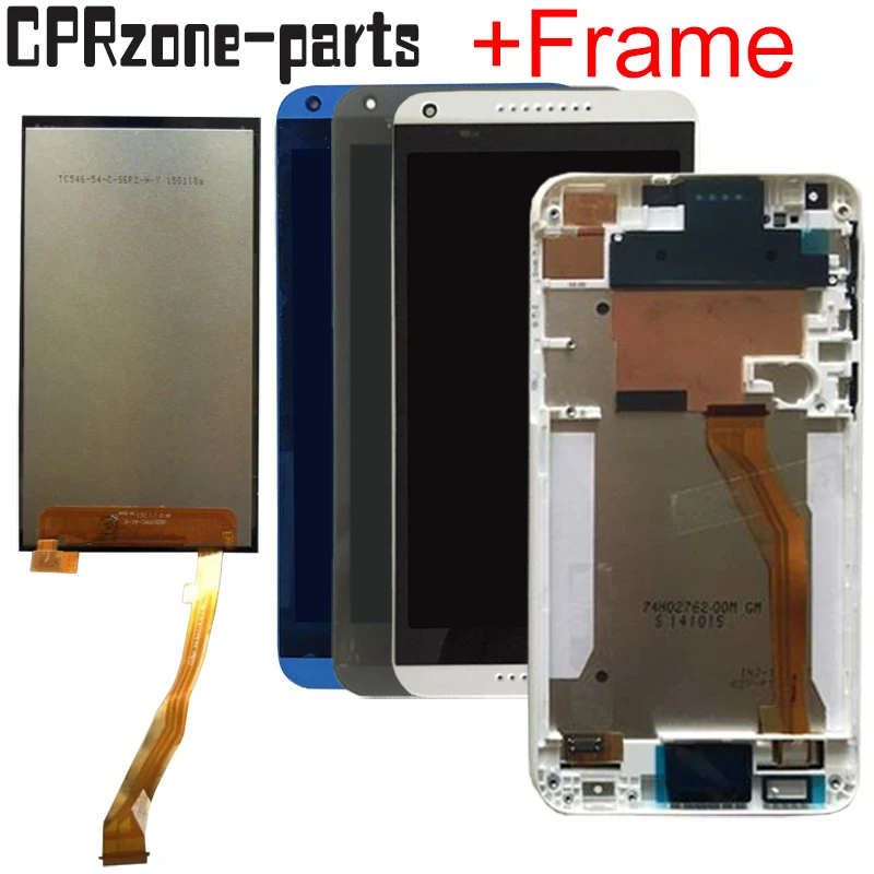 5 &quotчерный/белый/синий с рамкой для HTC Desire 816 816W 816X 816D 816T ЖК дисплей сенсорный экран