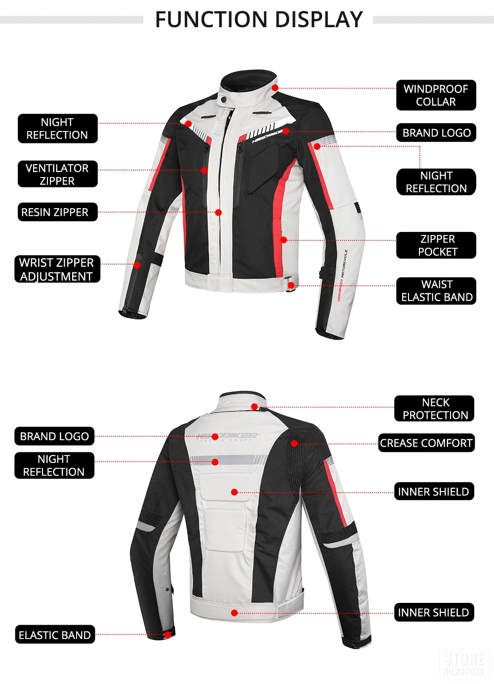 HEROBIKER, Весенняя Осенняя мотоциклетная куртка, Мужская водонепроницаемая ветрозащитная байкерская куртка для езды на гоночном мотоцикле, одежда для мотозащиты