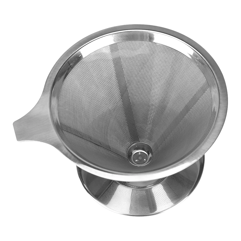 Нержавеющая сталь конус кофе фильтр капельница двойной слой сетки чай Держатель