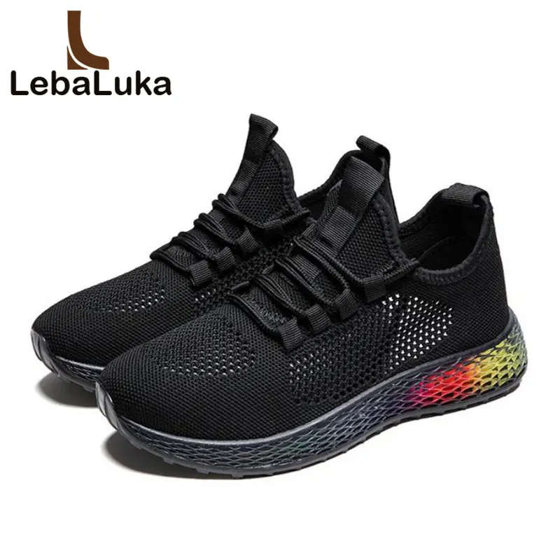 LebaLuka Women Sneakers Casual Mixed Color Vulcanized Shoes Outdoor Brand Breathable Lace Footwear Size 35-40 | Обувь