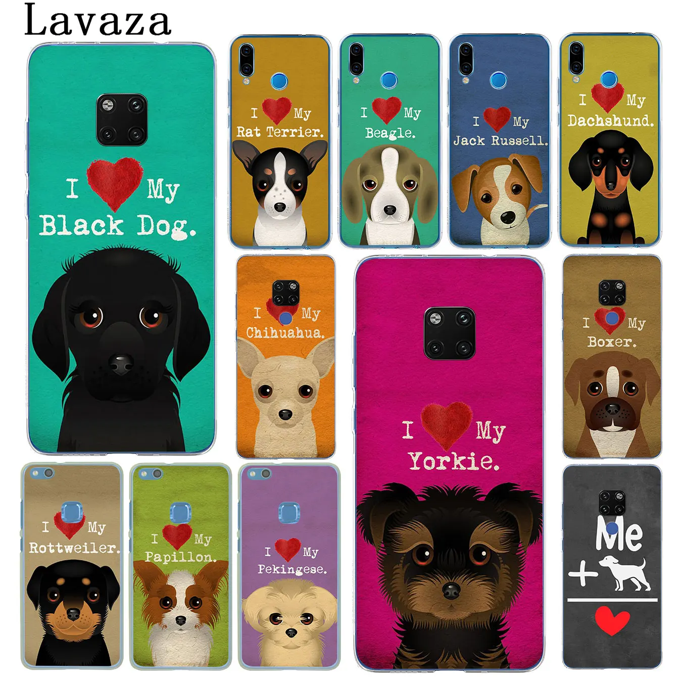 Lavaza I Love My собака Йоркширский терьер Papillon боксер чехол для телефона Huawei Mate 30 10 20 Pro