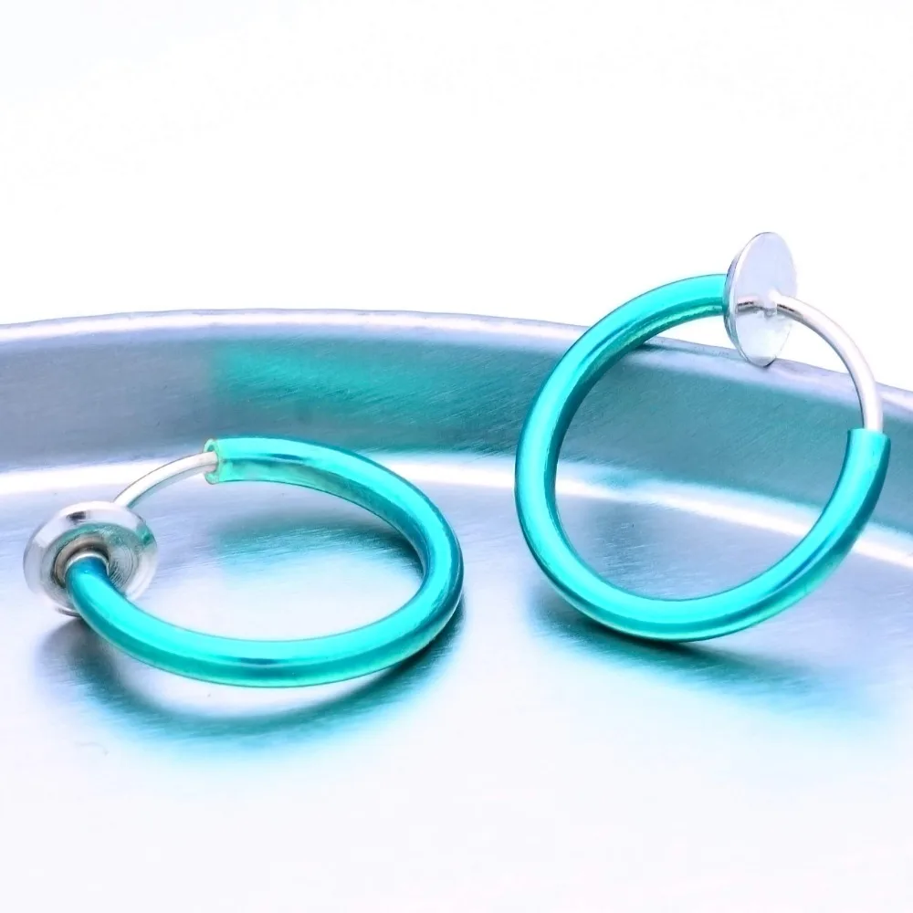 H:HYDE 14 Colors Goth Punk Nose Clip Fake Septum Piercing Body Lip Hoop Ear Tongue Earrings|clip earrings|pierced clip earringspiercing |