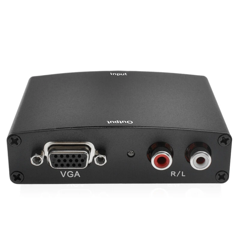 VGA к HDMI-совместимый конвертер аудио видео синхронизация выход с AV R/L Мощность HD