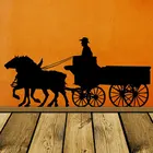 Виниловая наклейка на стену, с изображением лошади пионера, вагона, Старого Запада, вестерна, сценического тренера, ковбойская Настенная Наклейка для дома, офисного декора LR47
