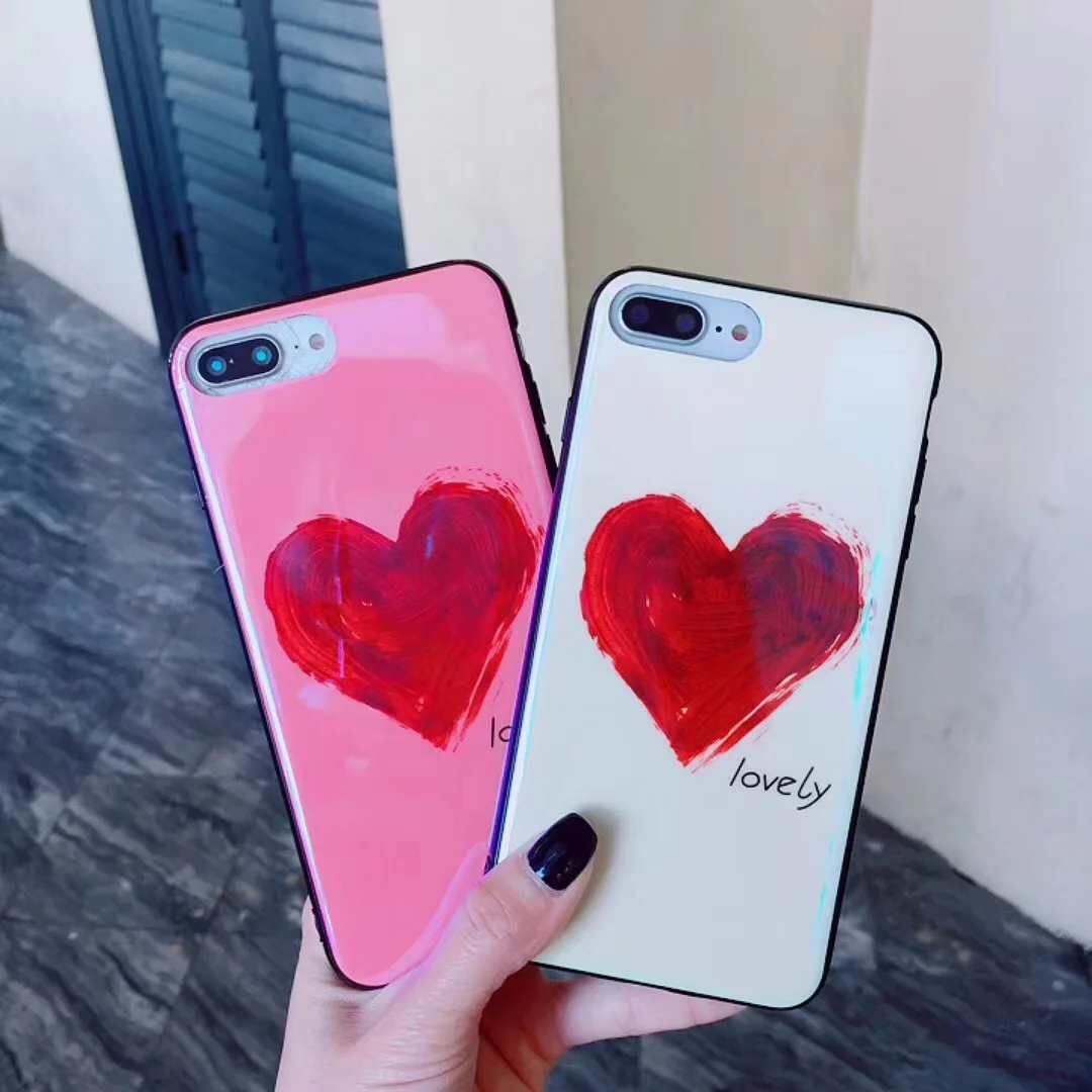 Роскошные милые сердцу граффити Телефон задняя крышка для iPhone X 6 S 7 8 плюс Fundas