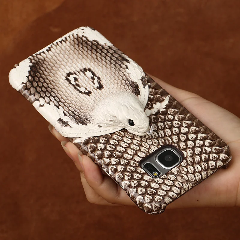 

Brand genuine snake skin phone case For Samsung Note 8 phone back cover protective case leather phone case For Samsung a8 2018