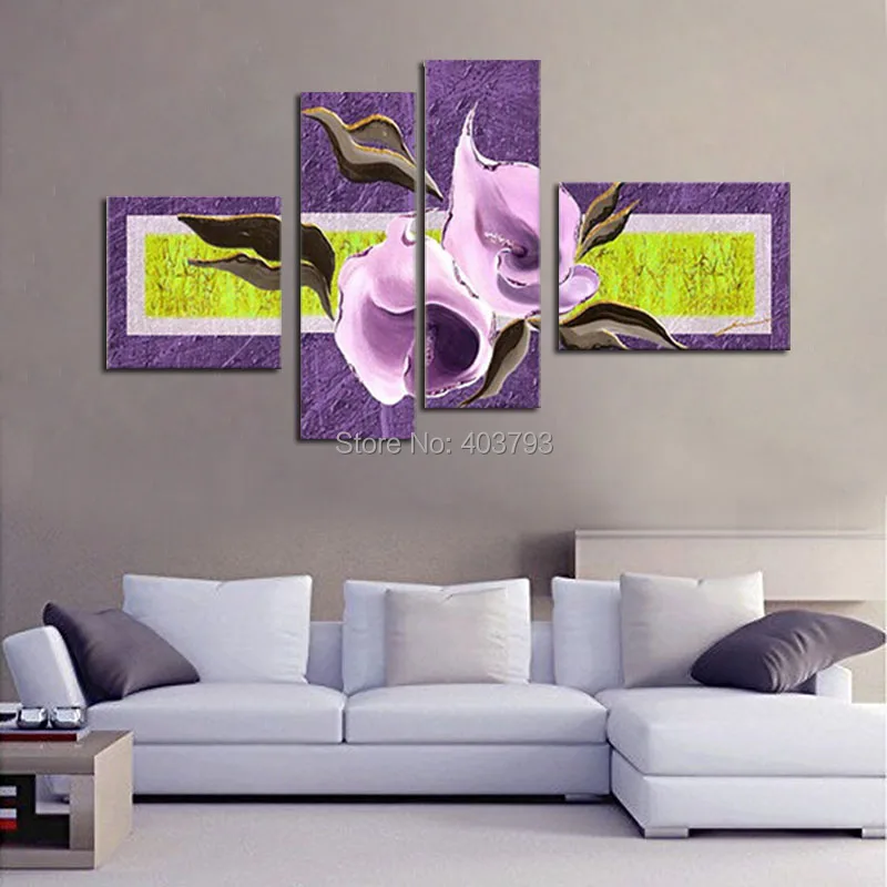 

Elegant Style Hand-painted Living Room Restaurant Frameless Oil Painting Decorative Flower Picture Modern Abstract Painting