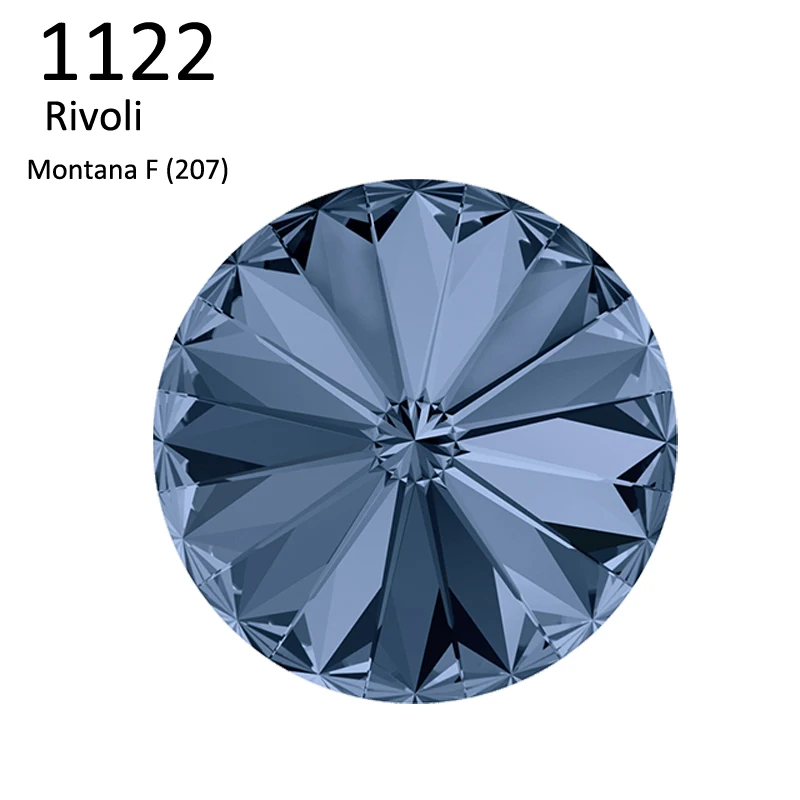 Montana F (207) 1 шт.) с украшением в виде кристаллов от Swarovski 1122 круглые Rivoli камня(без отверстия) фольгированная Австрия Стразы для бижутерии, материал для рукоделия - Цвет: Montana F (207)