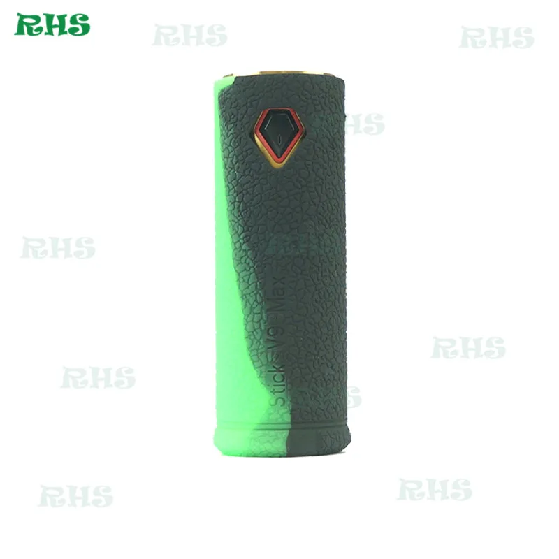 black green 2 шт. RHS новых продуктов силиконовые Защитный чехол Чехол для корпуса для палочка V9 Макс 13 видов цветов - Цвет: black green