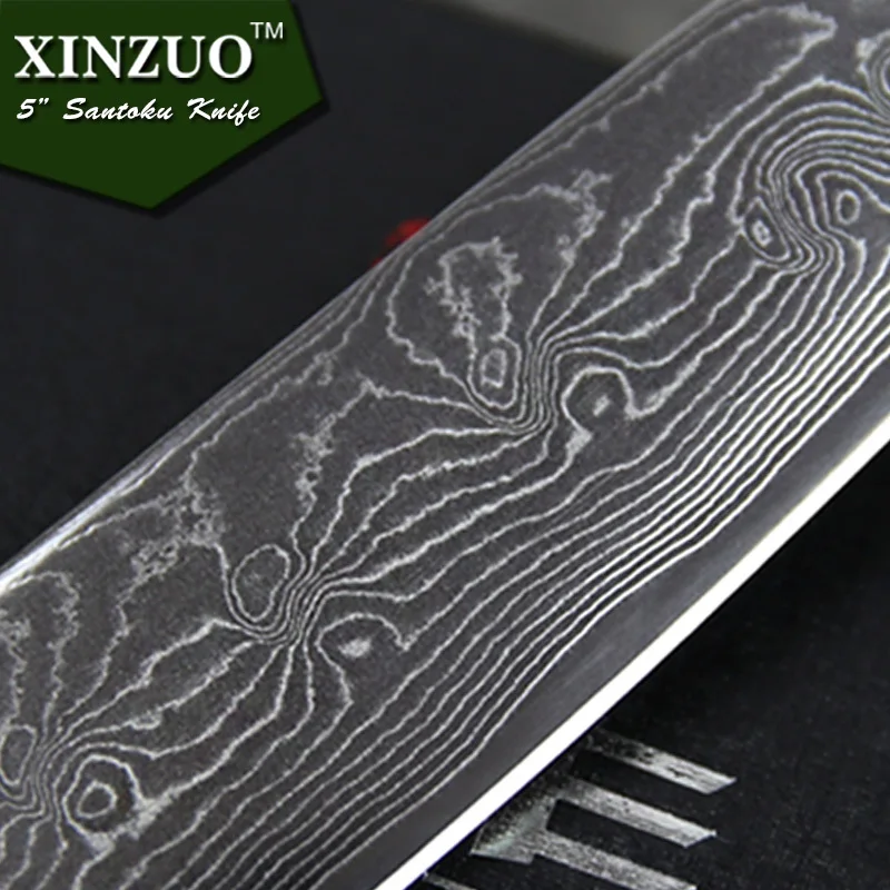XINZUO 5 &quotдюймов Santoku Ножи японский VG10 Дамаск Сталь шеф повара высокое качество