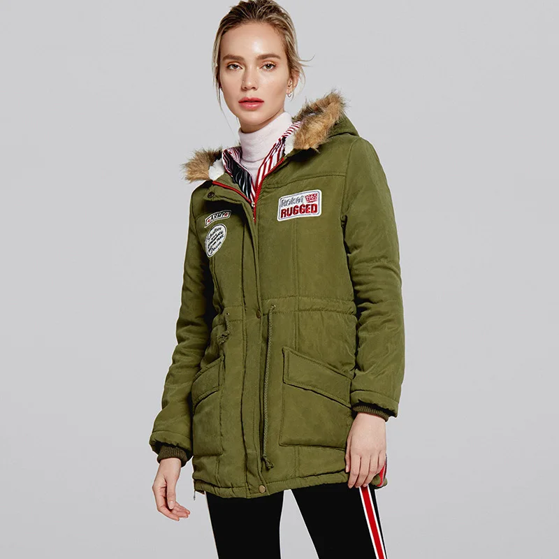 

New Hooded Parkas Female Women Winter Coat Thickening Cotton Winter Jacket Womens Outwear Parkas for Women Outwear Jacket