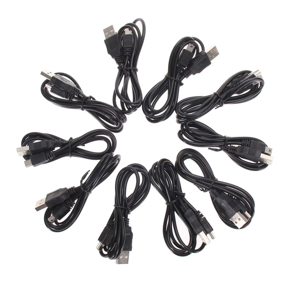 10 шт./лот мини USB зарядный кабель для контроллера Sony PS3 ручка зарядного кабеля