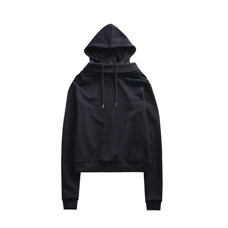 Дениска Новый 2018 Осень Корея Для женщин выдалбливают капюшоном Воротник обе