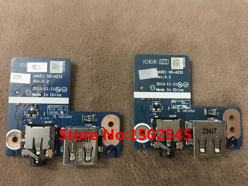 Бесплатная доставка оригинальные ноутбук USB Интерфейс доска для Lenovo E450 E550 e555 аудио панель платы USB ns-a231