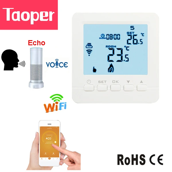 Термостат для газового бойлера Echo Alexa с Wi Fi 3 А 0 5 в перем. Тока|Приборы измерения
