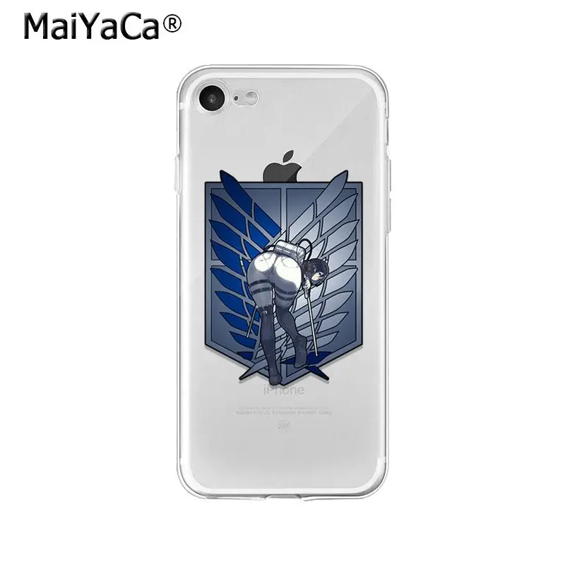 MaiYaCa атака на Титанов мягкий чехол для телефона из ТПУ для iPhone 6S 6plus 7plus 8 8Plus X Xs MAX 5 5S XR