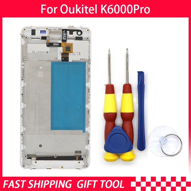 Новый Оригинальный сенсорный ЖК дисплей для Oukitel K6000 pro дигитайзер в сборе с