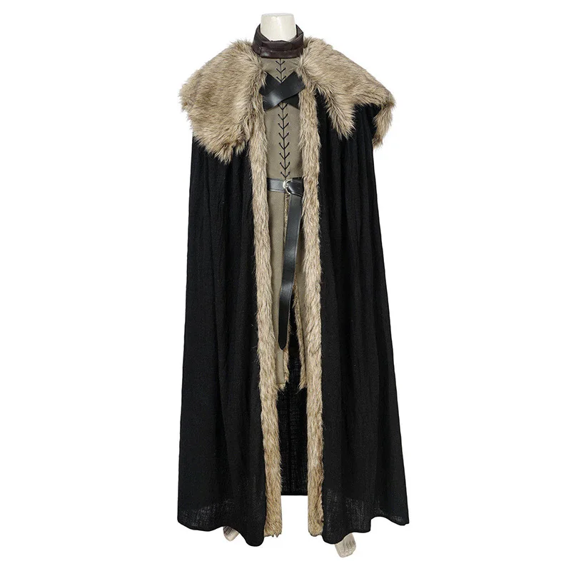 Costume Only Джон Сноу костюм Игра престолов Сезон 8 Косплей кожаный жилет сапоги Песнь Льда и Огня костюм Хэллоуин мужская одежда на заказ - Цвет: Costume Only
