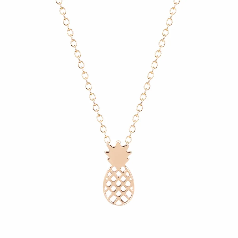 Kinitial 3pcs Charm Gold Silver Plated Fashion Jewelry Sets Pineapple Necklace Earrings For Women Bridesmaid Gift Bijoux | Украшения и