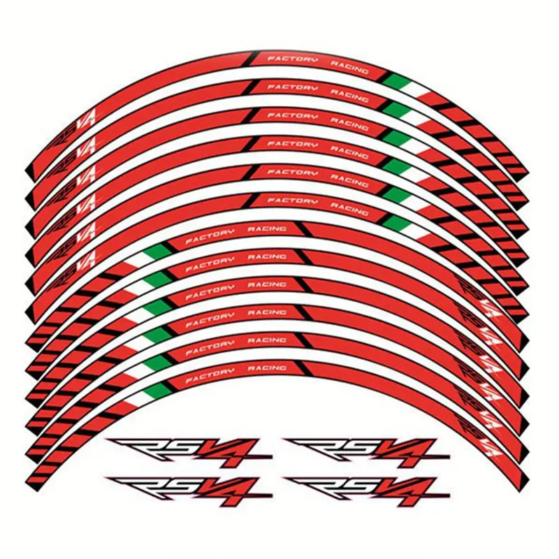 

high quality motorcycle wheel decals waterproof Reflective stickers rim stripes For APRILIA RSV4 APRILIARSV4